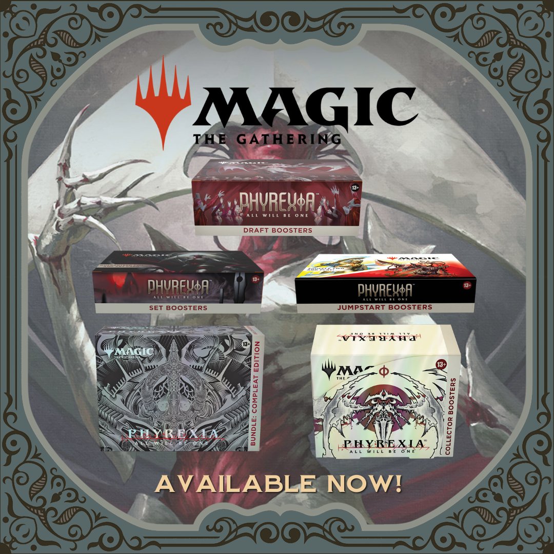 FableHobby's tweet image. Happy Release Day, Planeswalkers! 🥳 

The new Magic: the Gathering set, New #Phyrexia: All Will Be One is already out and we have plenty of stock AVAILABLE both at our online and retail store! 🔥

👉Browse now our online shop and get your hands on the new #MTG set today! 🤎