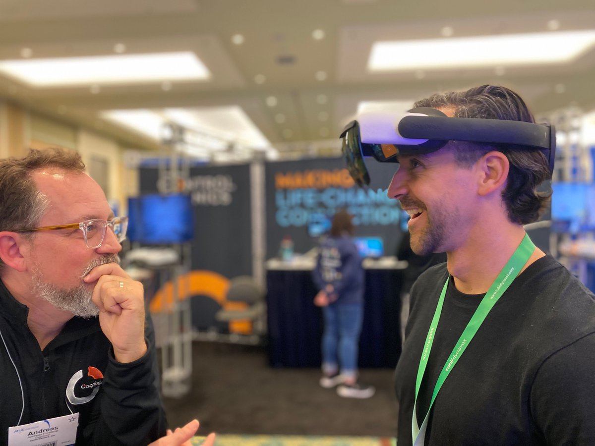 Our team had a great time at ATIA last week! Thank you to everyone who stopped by and gave the Cognixion ONE a try. 

Did you visit the booth? Send your selfie below we'd love to see it 📸 

#ATIA23 #cognixion #AssistedReality #BCI #AR
