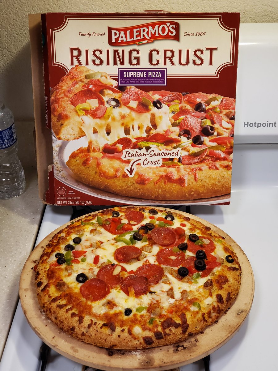 Anyone else use a pizza stone to cook frozen pizza? Makes frozen pizza 1000x better look at this <a href="/Palermos_Pizza/">Palermo's Pizza</a>