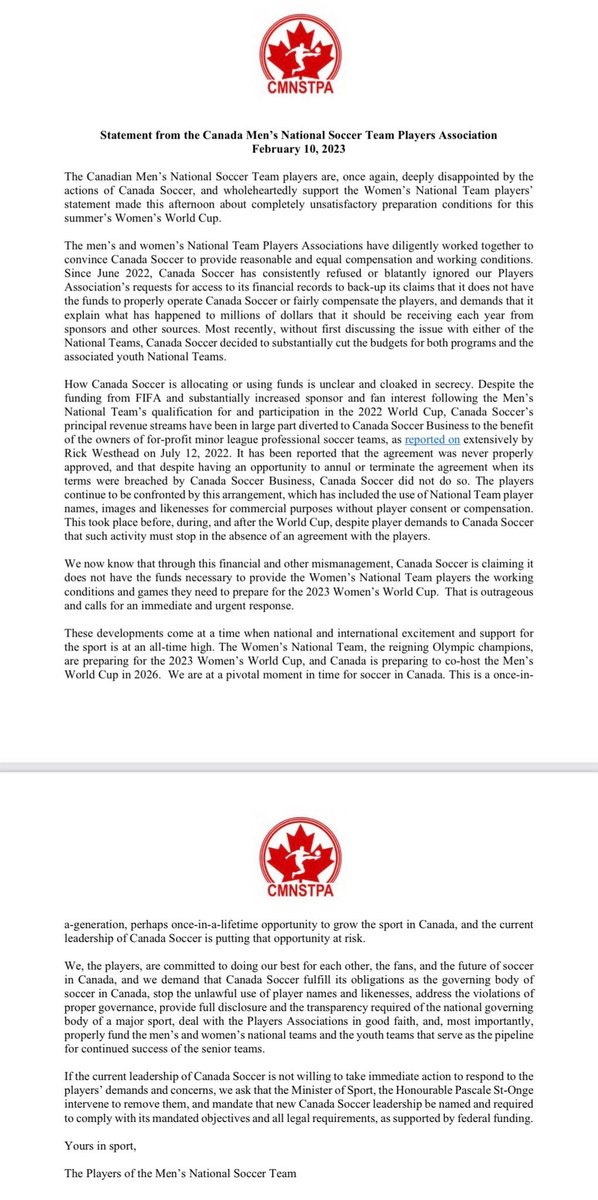 A message from #CANMNT 🍁