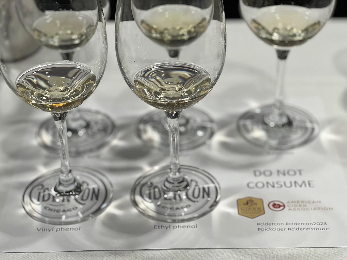 CCOVIBrockU's tweet image. Last week our Professional &amp;amp; Continuing Studies Instructor Steven Trussler led a sold-out session as part of #CiderCon2023, which explored five different aromatic compounds found in funky, faulted, or phenolic ciders.