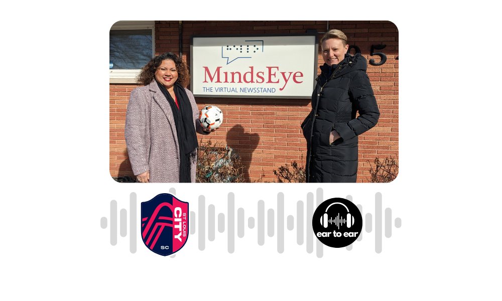 MindsEyeRadio's tweet photo. In last night's episode of Ear to Ear, Barbra Silva, Director of Community Relations for @StLouisCitySC3, announces that the Club has contracted with MindsEye to PROVIDE AUDIO DESCRIPTION AT EVERY HOME MATCH THIS SEASON!

[BLOG LINK]https://t.co/mrx4nmc3lp https://t.co/kIcZy9Sd4F