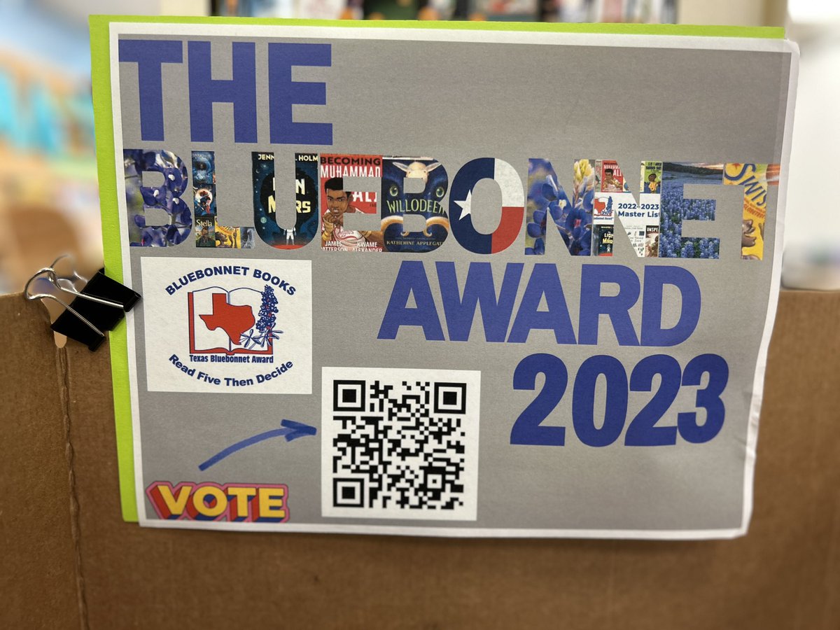 Votes are in from <a href="/WoodridgeElem/">Woodridge</a> 3rd, 4th, and 5th grade readers!  Stay tuned on Monday to hear about our school <a href="/TBABooks/">TX Bluebonnet Award</a> winner!  Cannot wait for the official state-wide announcement! <a href="/TXLA/">Texas Library Assn.</a>