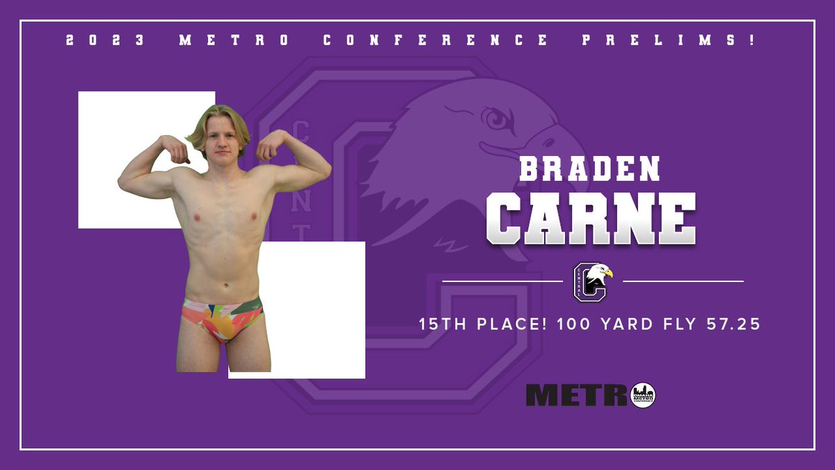 #CentralAthleticDepartment: Way to go <a href="/CHSBoys_Swim/">Central Boys Swim & Dive Team</a> Braden Carne! 15th Place in the 100 Yard Fly! 57.25! Swimming tomorrow! Let's go Braden! Very #DowntownProud!

#TheCentralEagleWay

chsathletics.net