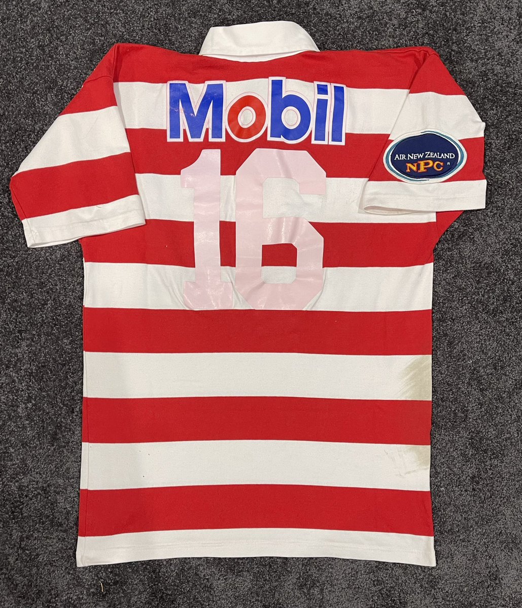 RugbyWestCoast's tweet photo. A special thank you to Tim King, for donating several jerseys, including this stunning 1999 West Coast jersey.
That year West Coast wore a predominantly red jersey, so to avoid a clash when we played Poverty Bay in round robin and a semi final, this jersey was created.
#TimKing https://t.co/ipZraxp3gq