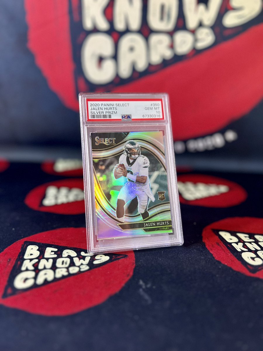 BeauKnowsCards's tweet photo. Jalen Hurts Select Silver Prizm in a PSA 10!
#jalenhurts #SuperBowl #eagles https://t.co/Tu6orGERLE