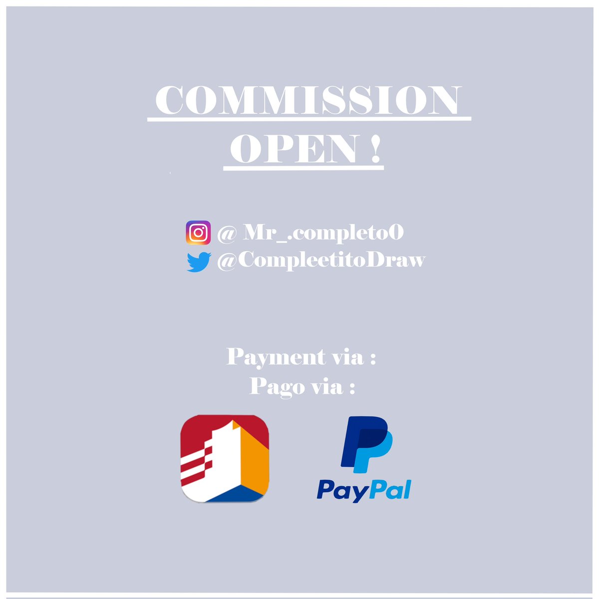 CompletitoDraw's tweet photo. Commission open · Comisiones abiertas
| Read thread | · | Leer Hilo | https://t.co/5rPYykgV6H