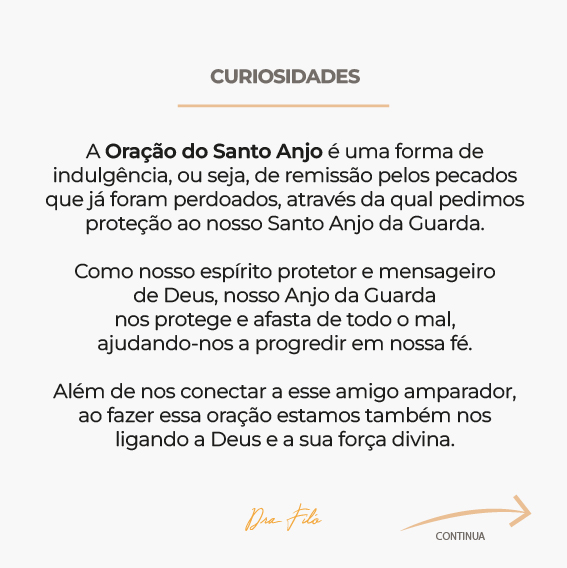 DraFilo's tweet photo. Bom dia, irmãos e irmãs!
Gostaria de compartilhar com vocês a Oração do Santo Anjo.

Como nosso espírito protetor e mensageiro de Deus, nosso Anjo da Guarda nos protege e afasta de todo o mal, ajudando-nos a progredir em nossa fé. 

#DraFiló #Deus #Fé #Oração #SantoAnjo #Proteção https://t.co/Bu5QE1gEVx