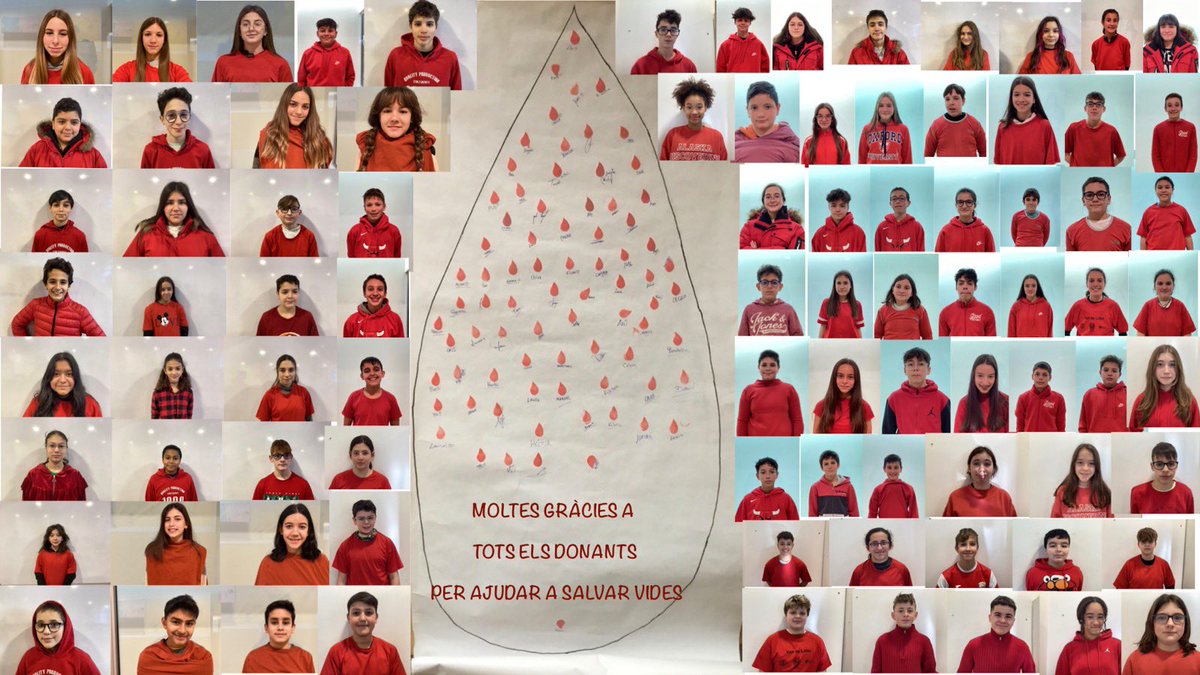 Els alumnes i tot l'equip educatiu de l'escola Andorrana de Santa Coloma, volem agraïr a tots els donants que heu ajudat a salvar vides en aquesta 5a Campanya de donació de Sang. 👏👍🏼💪🩸🙏🏼 #easesc #escolaandorrana #donaciodesang