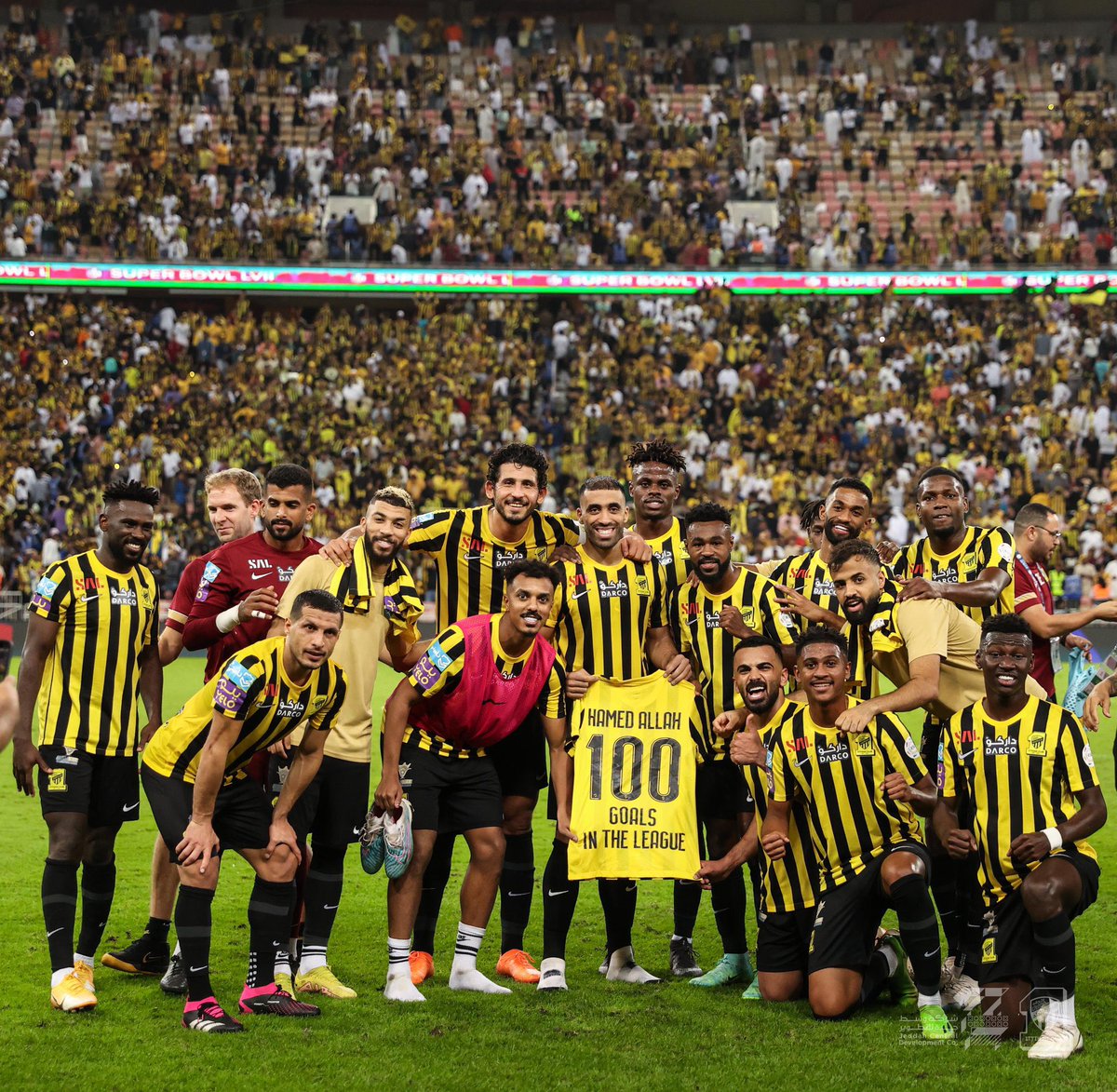 Hamedallah_9's tweet photo. I’m happy with the victory today. Big thanks to the players for the wonderful match today and for the audience.
 I am also happy that I reached 100 goals in one of the strongest league in Arab &amp; Asia
More to come Incha Allah https://t.co/GLxi8k4yb5