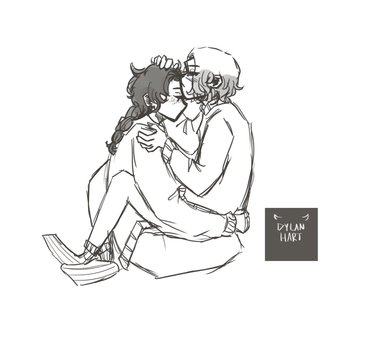 thereal_dylan_h's tweet photo. cuddles and forehead kisses. #wenclair #wednesday #wenclairfanart 
.. https://t.co/CLgGbvqKHE