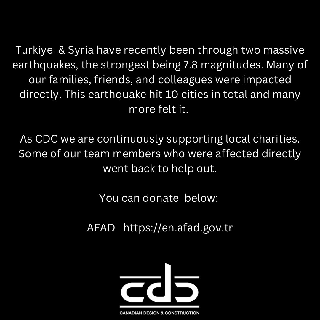 We appreciate anyone who can help. We will continuously support both Turkiye and Syria by donating, helping physically and sending supplies.

You can help by donating diretly to AFAD: 
en.afad.gov.tr