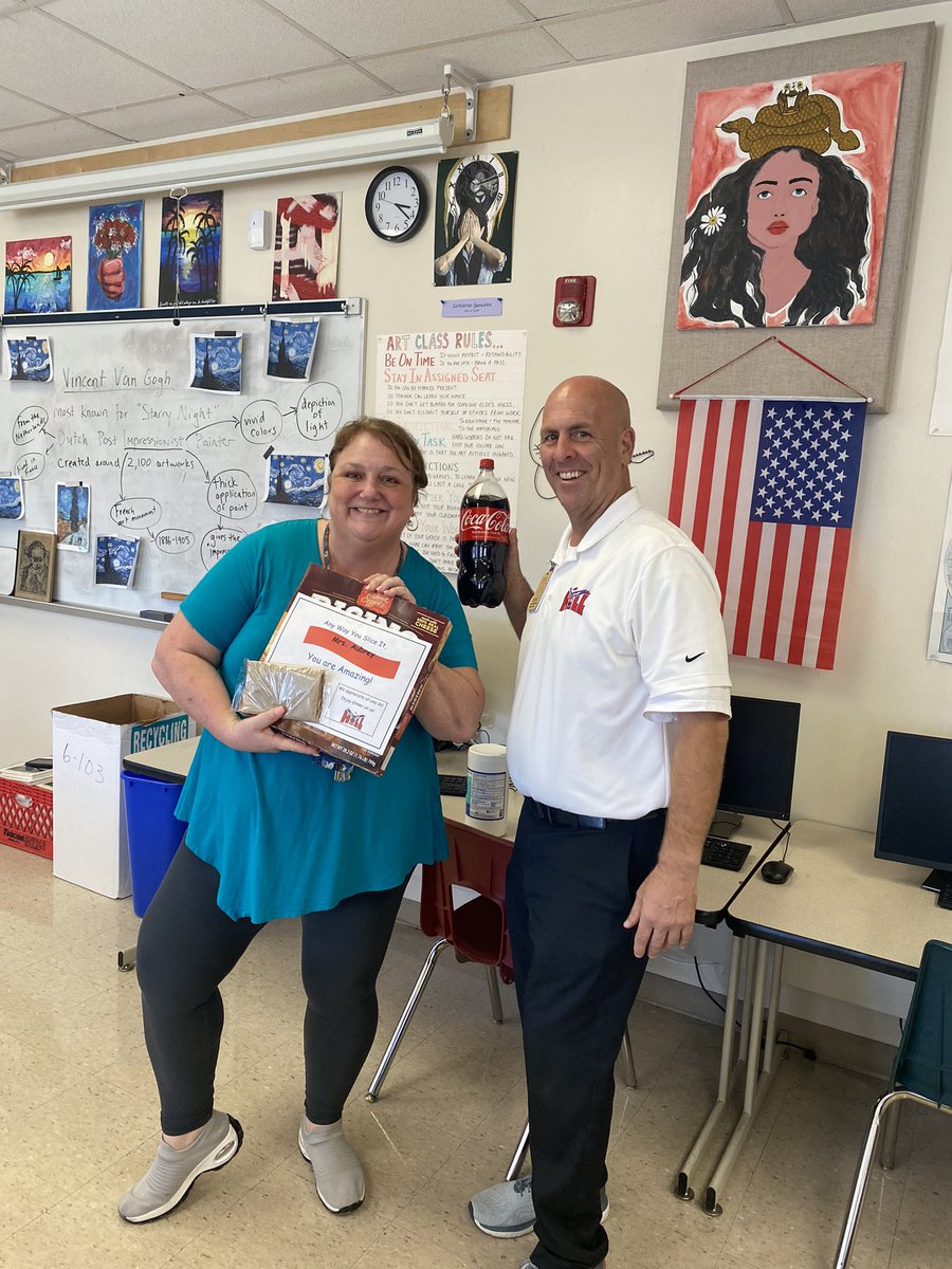 Congrats to this week’s “Any way you slice it, you’re AMAZING” recipient, Ms. Aubrey! We appreciate our teachers at The Hill! 🎬🍿🥤<a href="/MichaelAronson2/">Michael Aronson</a> <a href="/camsly89/">Camella Slydell</a> <a href="/ProvenzanoJohn/">John Provenzano</a> <a href="/YounceDoris/">DYounce-AP@FHCHS</a> <a href="/tj_smith_23/">Tara Smith</a> <a href="/orocofsky/">Cynthia Orocofsky</a>