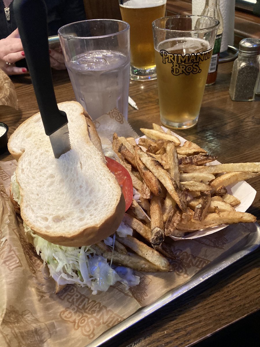 IfYouFollowMatt's tweet photo. Needed out of the casa last night, hit the #gym #fitness flow hard this week, so rewarded myself and @ginacm1331 with some @primantibros (Monroeville) for a #capocollo & cheese! #pittsburgh sandwich rules apply, make it with a beer and extra fry! #primantibros https://t.co/ERYPoqJAFl