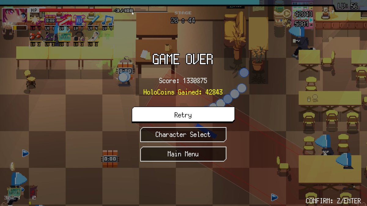 esta demasiado roto la mejora de arma de marine para farmear oro con irys, y eso que faltaba el halu mas la alcancia x exp no se a cuanto oro c podra sacar de una run #HoloCure