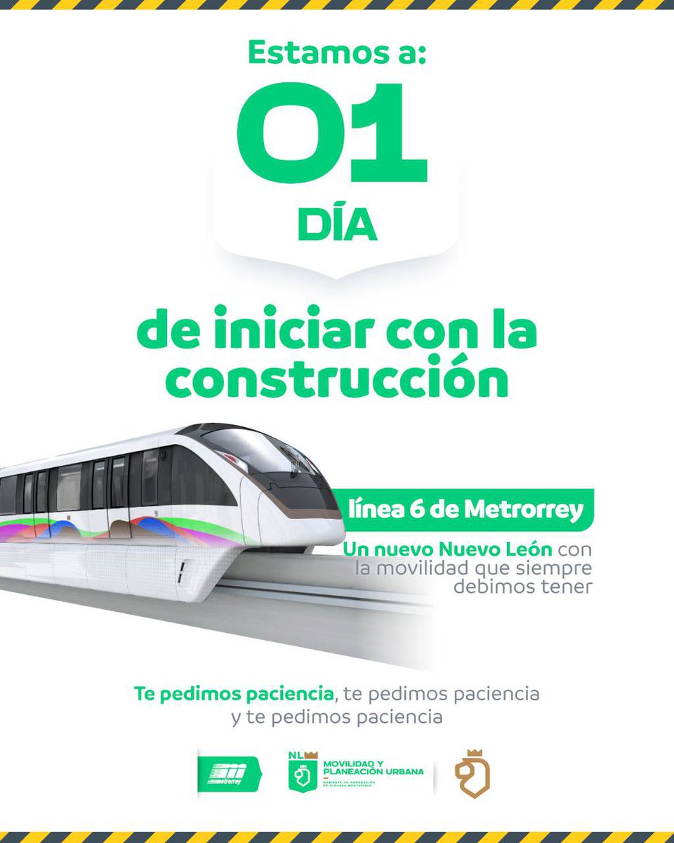 Una nueva movilidad como siempre la debimos tener, y para construirla, te pedimos paciencia, paciencia y más paciencia. 🚆🦁✨
