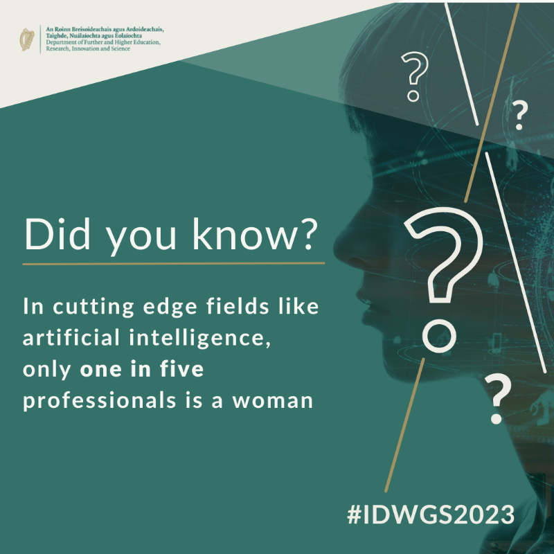 DeptofFHed's tweet photo. Today is International Day of Women and Girls in Science. But did you know that in cutting edge fields like artificial intelligence, only one in five professionals is a woman?

Find out more: https://t.co/WNjFsmF5dk

#IDWGS2023