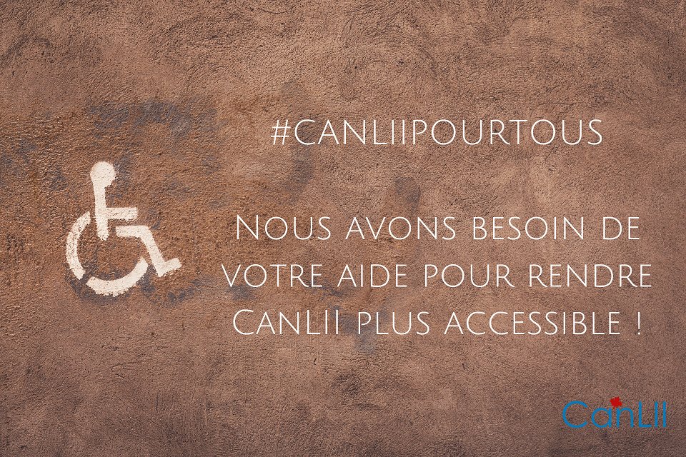 CanLII's tweet photo. Nous sommes heureux d'annoncer #NoUserLeftBehind, une nouvelle initiative visant à améliorer l'accessibilité sur CanLII. #a2j #falm #CanLIIpourtous En savoir plus sur la façon dont vous pouvez aider : https://t.co/v19gLKtlsL https://t.co/uzA0ys2vp8
