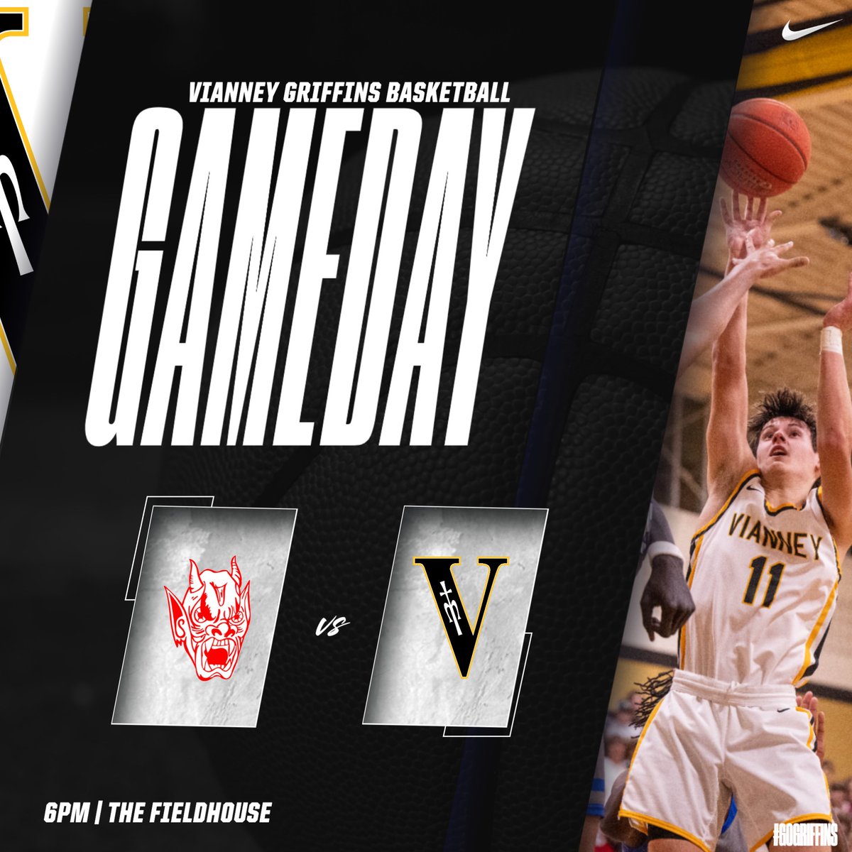 Coming up on the final few regular home games for @vianneyhoops. Tonight we take on Chaminade. If you cannot make the game you can watch live bit.ly/griffins_tv bit.ly/GriffinsYT