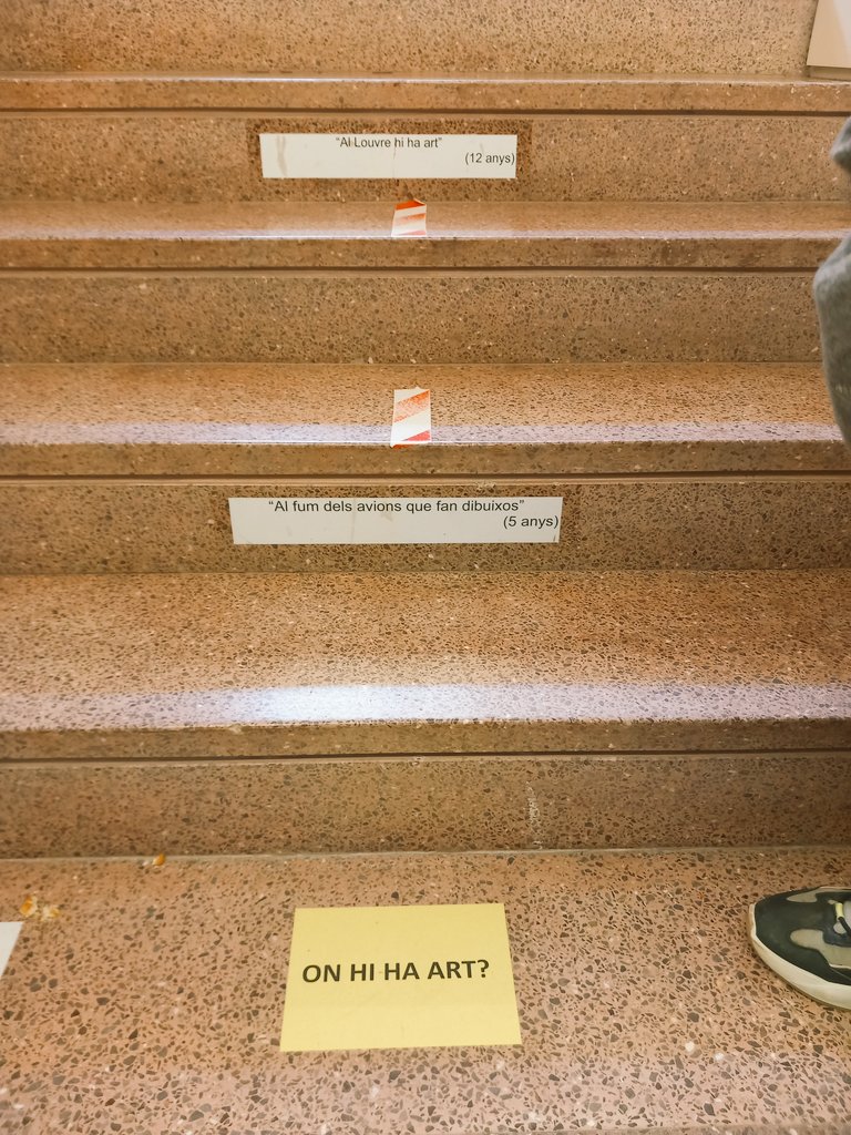 AnnaCiraso's tweet photo. "On és l'art?" Respuestas de gente pequeña y genial desde @EscolaSagarra https://t.co/yHHnldkiMI