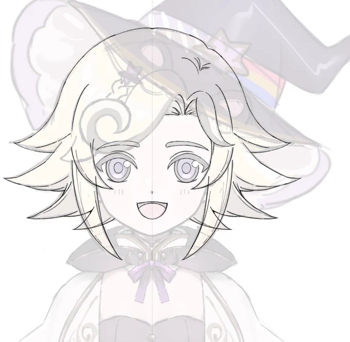 Drawing my Vtuber model. I've been taking way too long. 