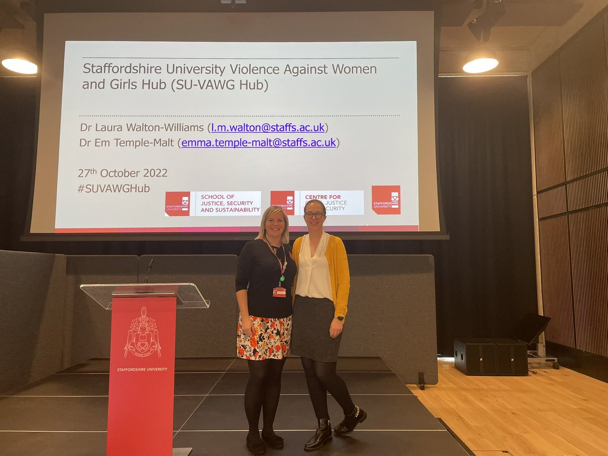 On Wed 22nd February @TheEmTempleMalt @SamanthaS80 & I are hosting our next #SUVAWGHub event - please join us @StaffsUni, everyone is welcome! To register please go to eventbrite.co.uk/e/violence-aga… #SASVAW #VAWG @StaffsUniJSS
