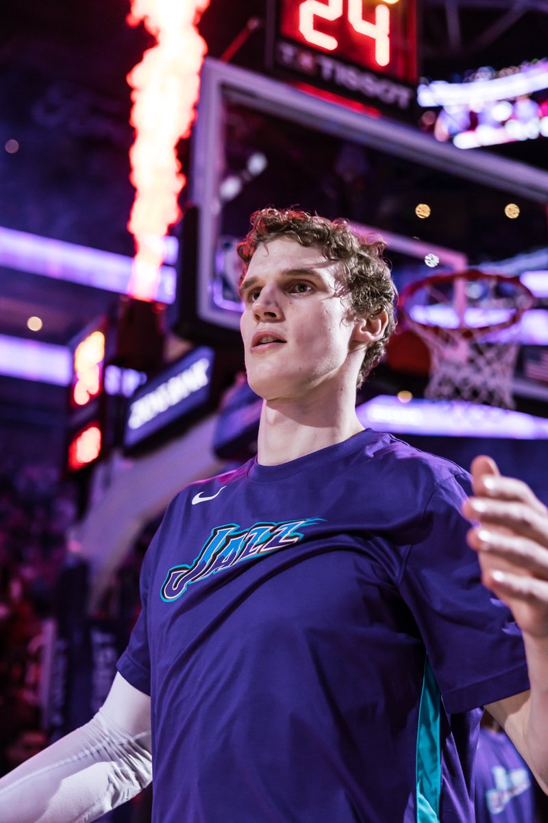 utahjazz's tweet photo. The Finnisher becomes an 🌟𝗔𝗹𝗹-𝗦𝘁𝗮𝗿 𝗦𝘁𝗮𝗿𝘁𝗲𝗿🌟

Excited to have @MarkkanenLauri as a starter in the West for the #NBAAllStar game!

#TakeNote https://t.co/o4N91WRlCa