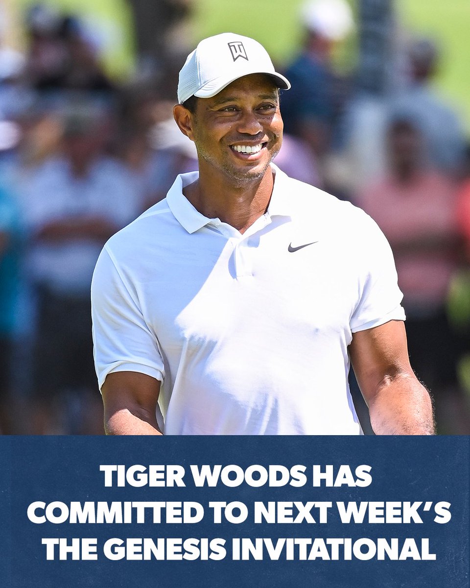 Tiger Woods will compete next week at Riviera.

His first start since The Open 2022.