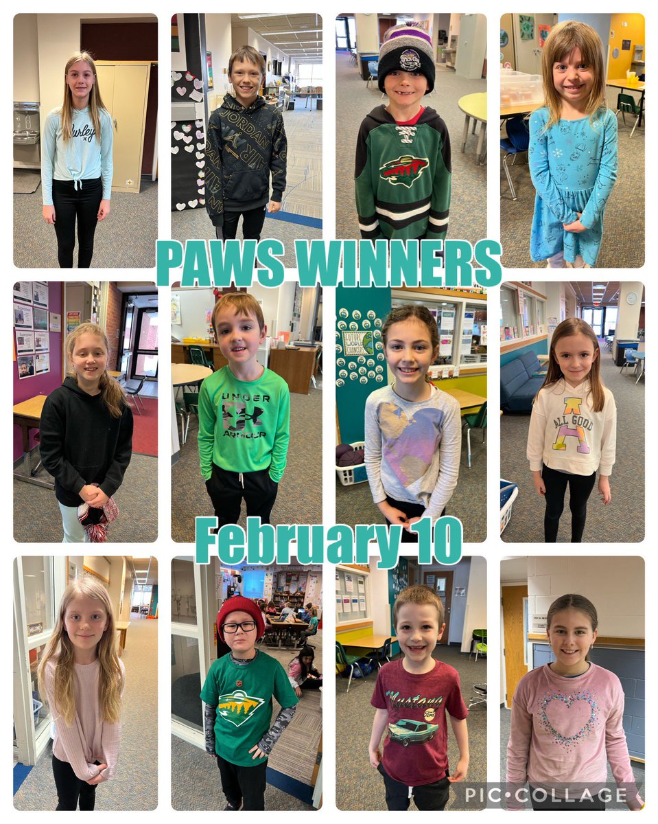 🐾PAWS Winners for February 10th🐾Respectful•Responsible•Safe•Cooperative