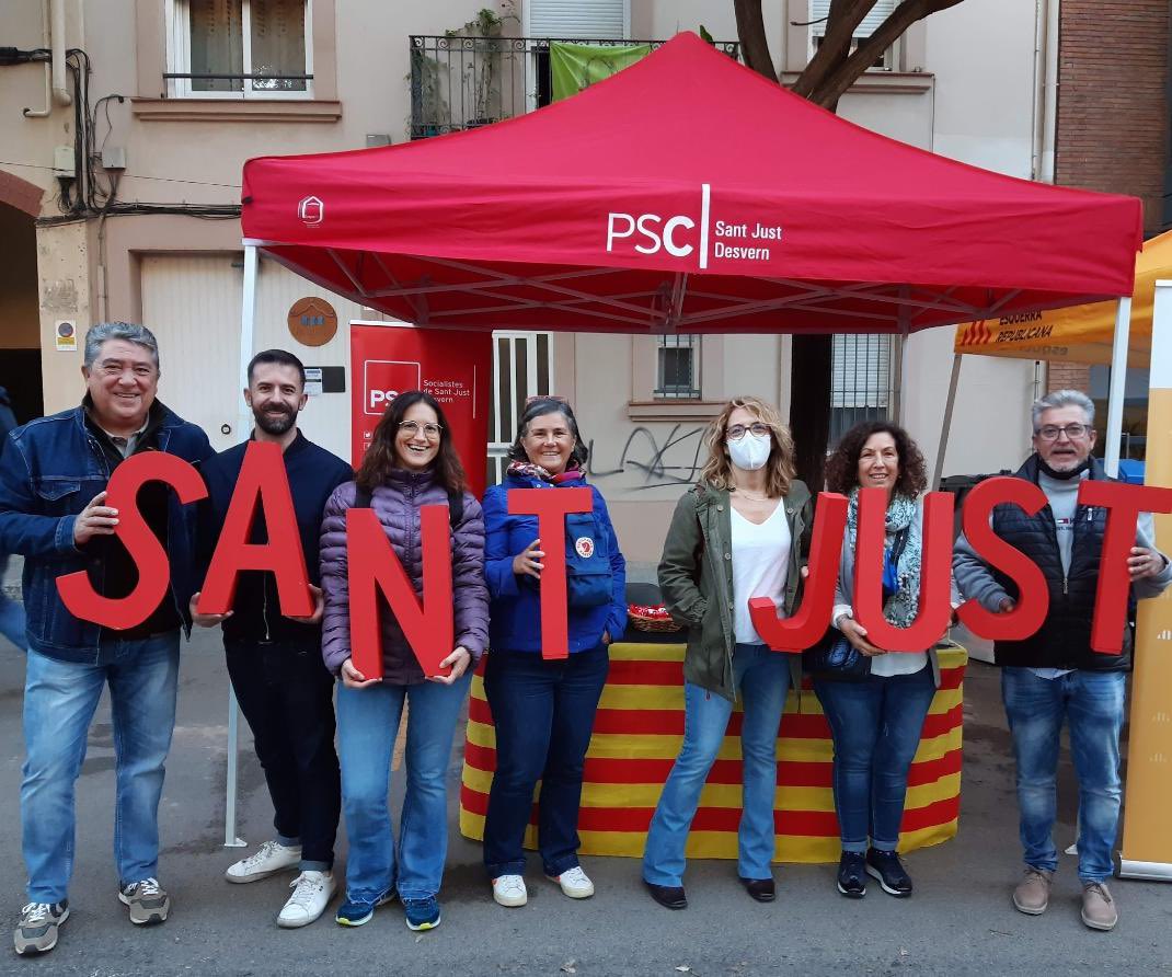PSCSantJust's tweet photo. 🔈 Dissabte 11 de febrer, a partir de les 10h, estarem davant del Mercat Municipal amb una parada informativa del PSC. Us esperem! 🌹Podeu parlar amb el nostre alcalde @joanbasaganyas i amb el seu equip: @ginapol @GonzalQuima @jmrane @neoxpm @dolorsleyva @murciano_alicia https://t.co/yUBvD3zUit