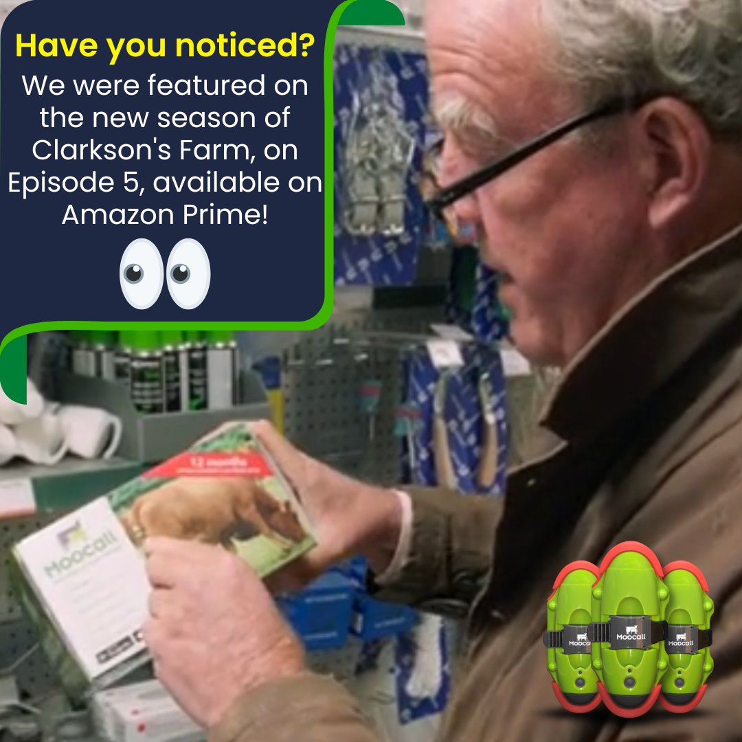 moocallofficial's tweet photo. Have you spotted us? ๐๐ฎ
We were featured on Clarkson's Farm, Episode 5, available on Amazon Prime! Go check it out and let us know if we looked well on screen! ๐
#Moocall #WeAreMoocall #MoocallAroundTheWorld #CleverFarming #MoocallFarmingWithYou https://t.co/Iq9N45Arjg