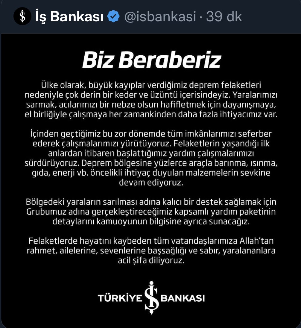 Bankalardan ses gelmeye başladı. Kapsamlı bir yardım pakedi duyuracakmış İş bankası