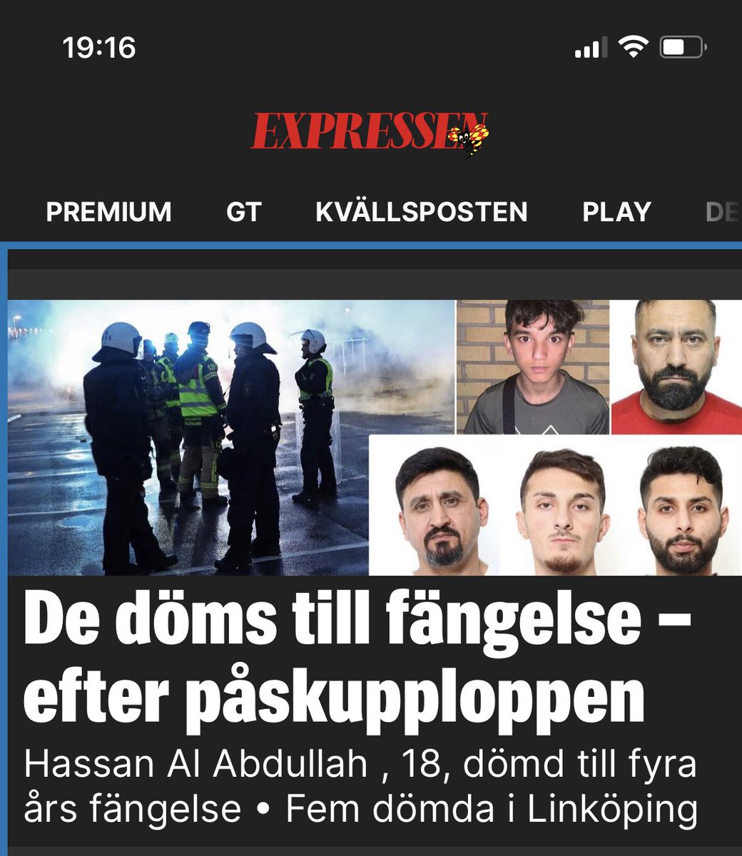 Viktigt besked till kriminella som försöker skapa kaos i samhället och skada och döda poliser i Linköping och övriga Sverige.
Konsekvensen blir långa fängelsestraff, oavsett om du är 18 eller 50 år. Bra så.