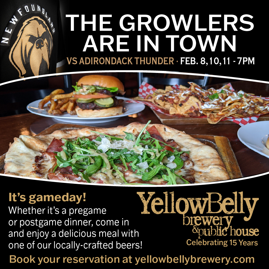 Yellowbellybrew's tweet photo. Heading down to see The Growlers tonight? Stop by YellowBelly before or after the game for some delicious food and drink!🏒🍺

#newfoundlandgrowlers #supportlocal #gameday #yellowbelly #downtownstjohns https://t.co/4ttSYUmQtt