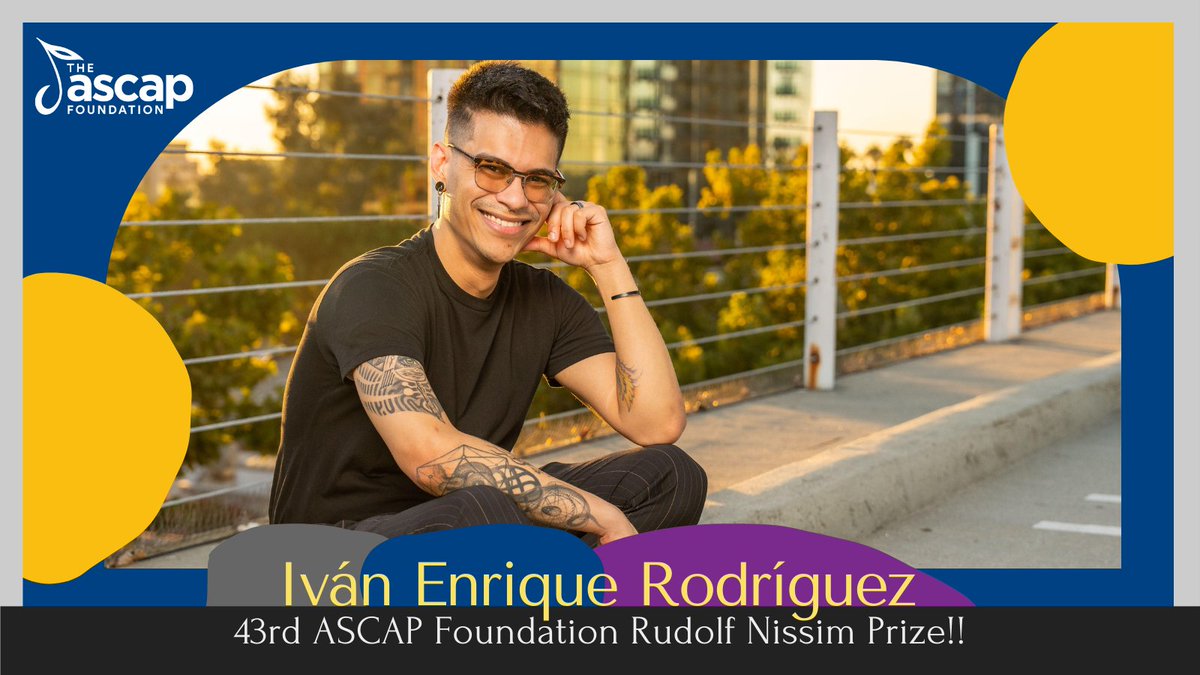 #ASCAPFoundationFriday <a href="/IvanEComposer/">Ivan Enrique Rodriguez</a> has been named the 43rd ASCAP Foundation Rudolf Nissim Prize recipient for Sinfonia No. 2: Naa Okùnkùn ti Òkúta Dídán, a 15-minute work for #orchestra! 🎻 Rodríguez is awarded a prize of $5,000! Learn more about Iván: bit.ly/3XnNF9J