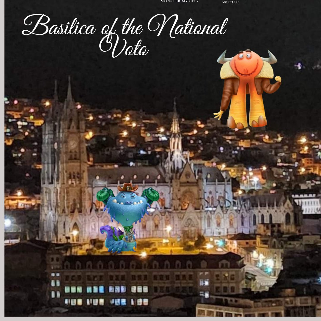 The monsters arrive....👹👹
The Basilica of the National Vow is a Roman Catholic church located in the historic center of Quito, Ecuador. It is the largest neo-Gothic basilica in America.
#Ecuador #NFT #MonsterMyCity