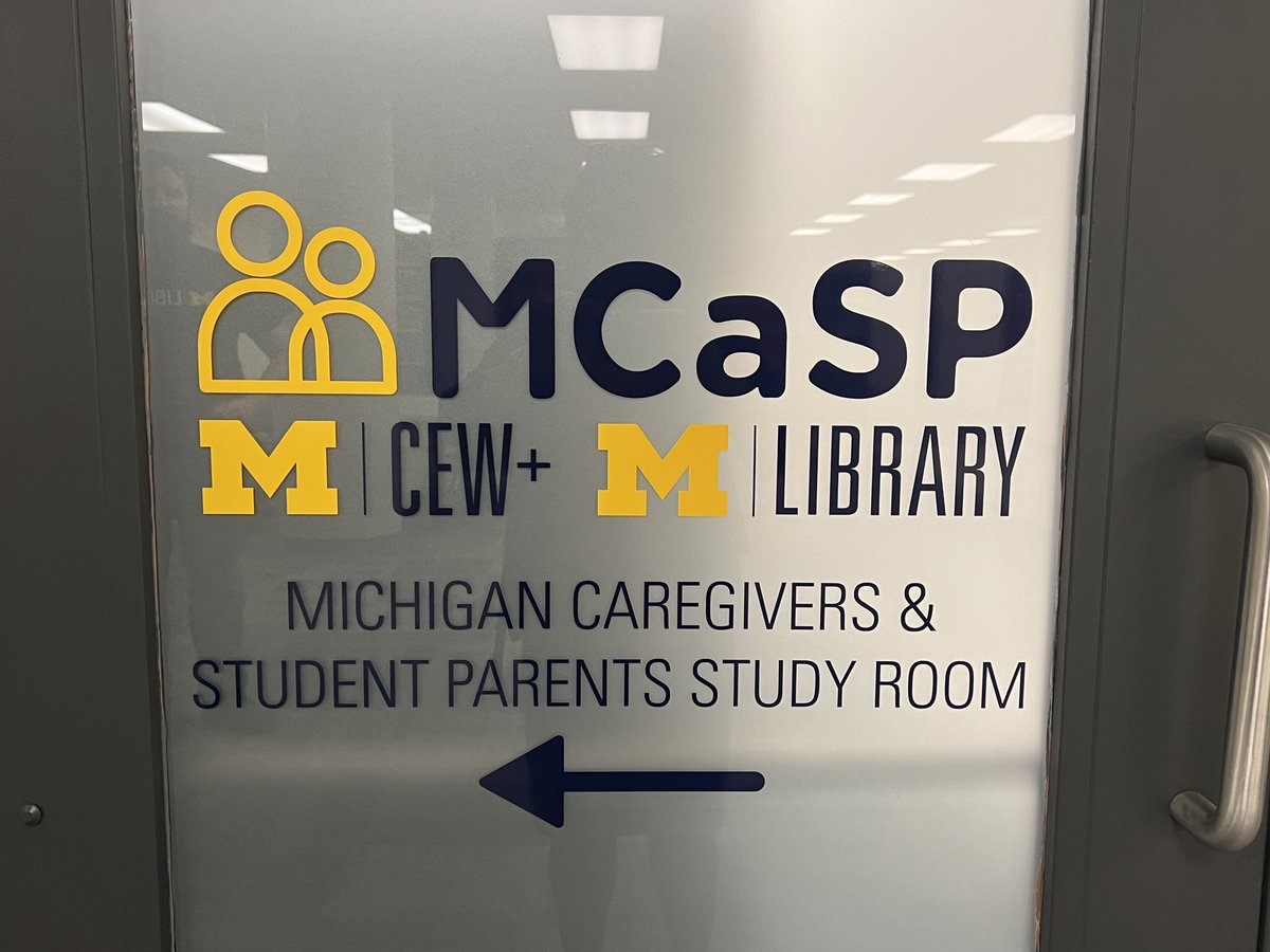 PreetiNMalani's tweet photo. Not just books &amp; study spaces, @UMichLibrary supports the success of all @UMichStudents in inclusive and unexpected ways like this study room for caregivers &amp; student parents (a partnership w/ @CEWatUM). https://t.co/X2FNIw8auM