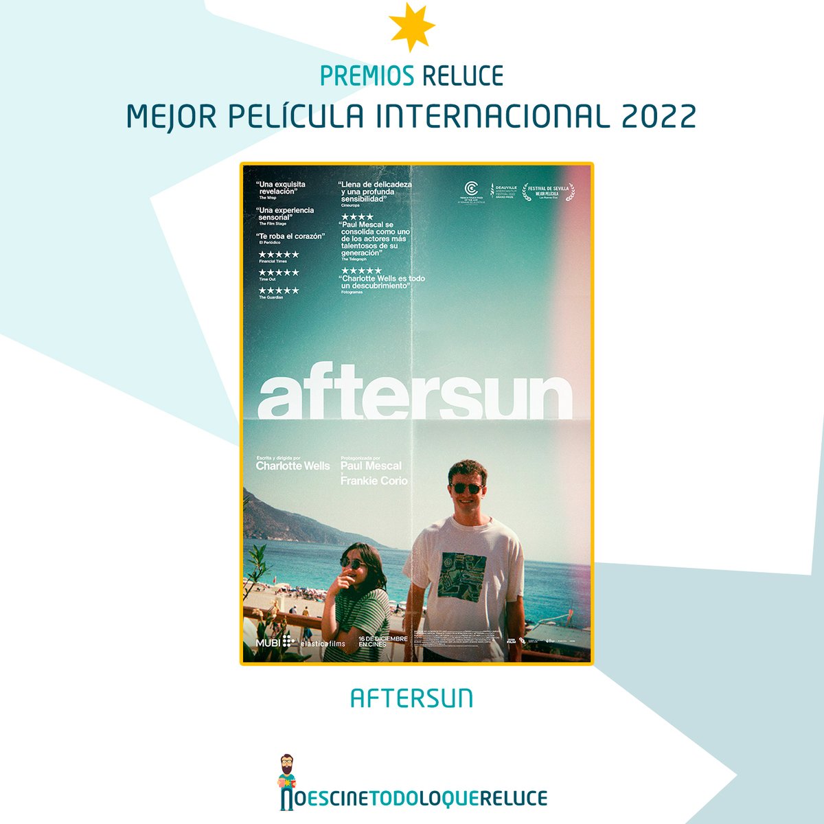 ElasticaFilms's tweet photo. ¡Muchas gracias a @noescinetodo por estos tres #PremiosReluce!
✨ #Aftersun, Mejor Película Internacional.
✨ Paul Mescal, Mejor Actor Internacional por #Aftersun.
✨ Renate Reinsve, Mejor Actriz Internacional por #LaPeorPersonadelMundo. https://t.co/RQJKep1KBy