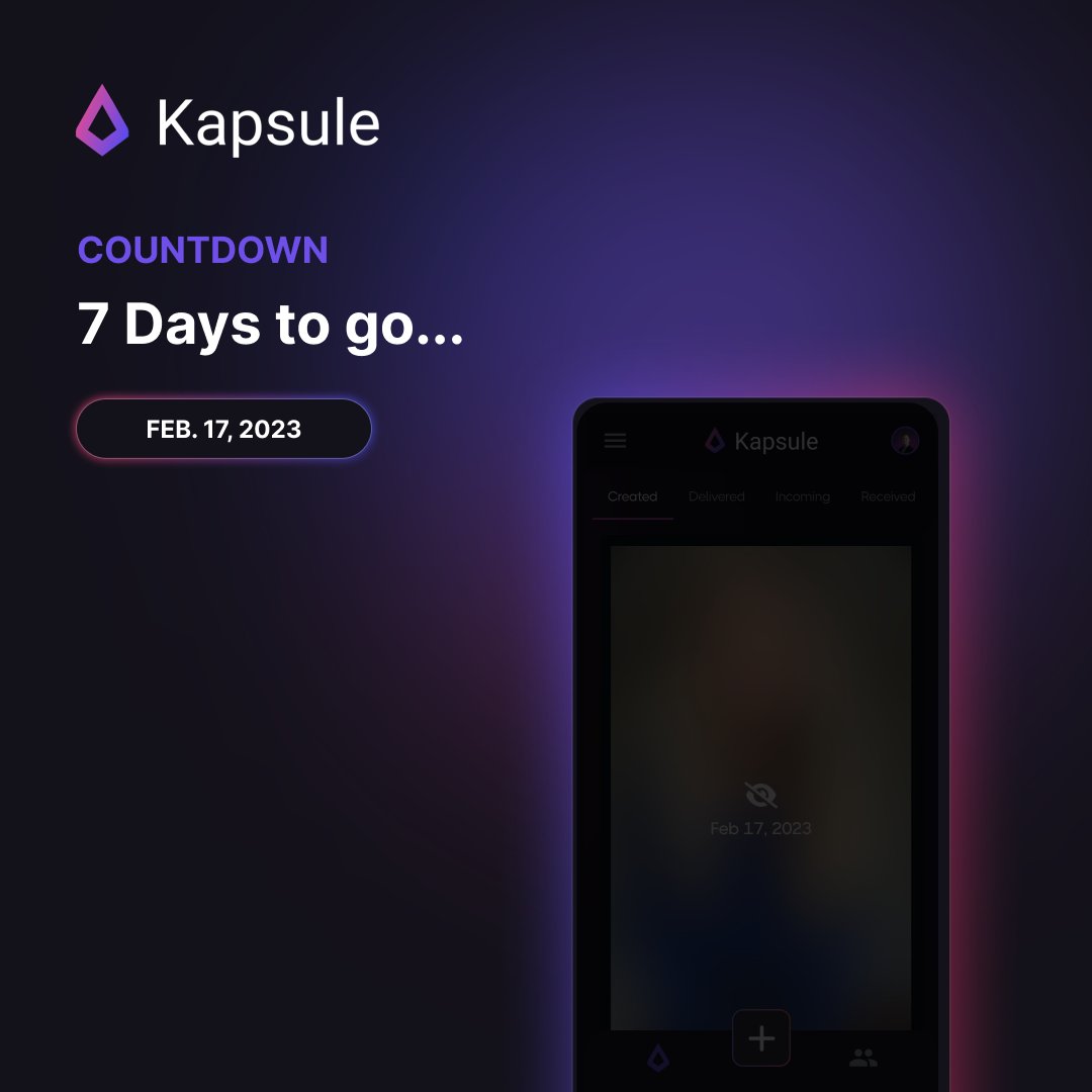 Kapsule_Me's tweet image. 7 days away…

📅 Feb. 17, 2023

#SomethingNew #Kapsule