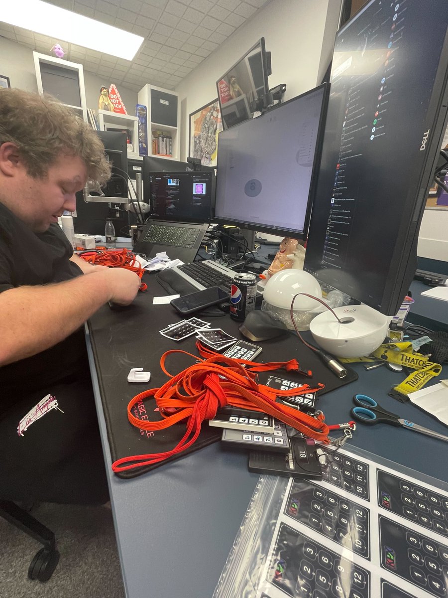 KPXdotTV's tweet image. The whole team have pulled together for this Friday afternoon job...putting our new logo on our keypads. Keep your 👀s open as you might see some of these on your favourite shows soon! #PoweredByKPX #keypad #voting #keypadvote #allvotenow #productionline #audience #newlogo