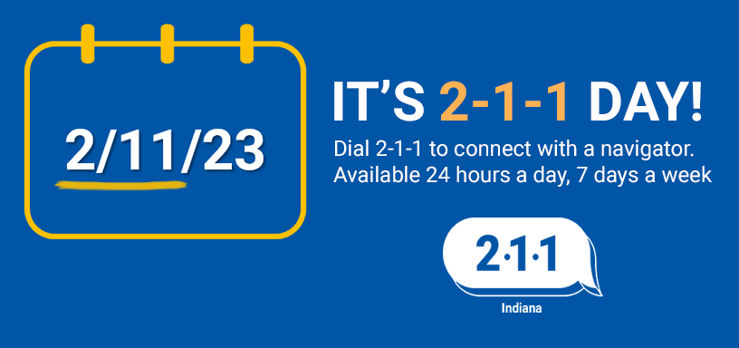 IN211Info's tweet photo. Governor Eric Holcomb has proclaimed Saturday, February 11, 2023 'Indiana 211 Day!' This marks the 20th anniversary of the first call accepted by Indiana 211. Dial 2-1-1 to be connected with local health and human services agencies and resources. #Indiana211Day! https://t.co/DkoS2LwWNP