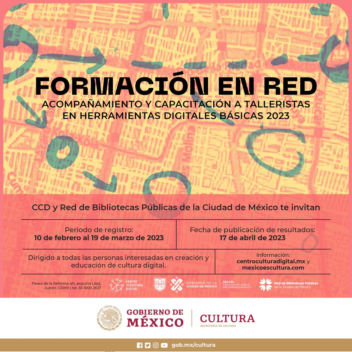 CCDmx's tweet photo. ¡Expandamos la red de la cultura digital!

Regístrate y capacítate para dar talleres de herramientas básicas digitales en la Red de Bibliotecas Públicas de la CDMX.

Más información y registro aquí: https://t.co/3wBUpYVxEE https://t.co/xYeo6VQtRB