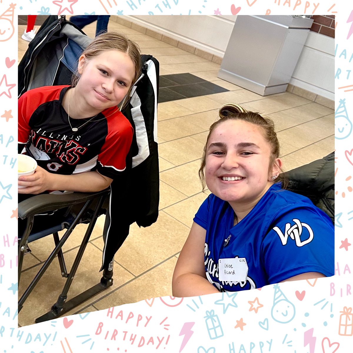 MacieSpenny's tweet image. 🎂Happy BELATED Birthday @ChloeRicard6!!! 🥳 Sorry I’m late! (Btw-partnering up in a couple weeks @CatchingCoach! Can’t wait!!!) #BACKSTOPS #CatchersROCK🥎