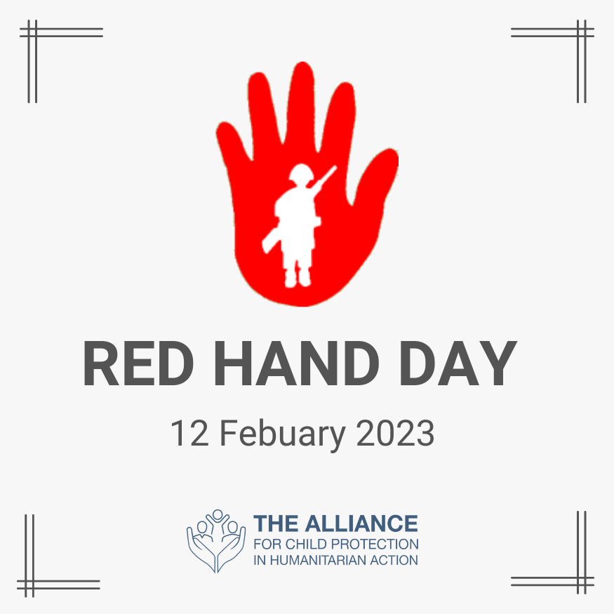 Today marks #RedHandDay, a chance to celebrate and strengthen efforts to ensure #ChildrenNotSoldiers is more than a hashtag.

To find out what more you can do, check out this amazing list of resources from @CPiE_Global & partners ➡️alliancecpha.org/en/news/red-ha…
@1612Watchlist @UNICEF