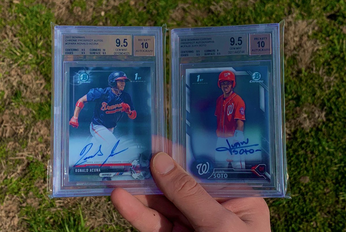 MerkzCardz's tweet photo. Can’t thank @RyansCardssLLC enough.  2 personal grails in one purchase.  Two cards I’d never thought I would own are now safely home. One of the coolest moments in my card collecting life no doubt. @RyansCardssLLC THANK YOU!! https://t.co/rtgzWEKKy0