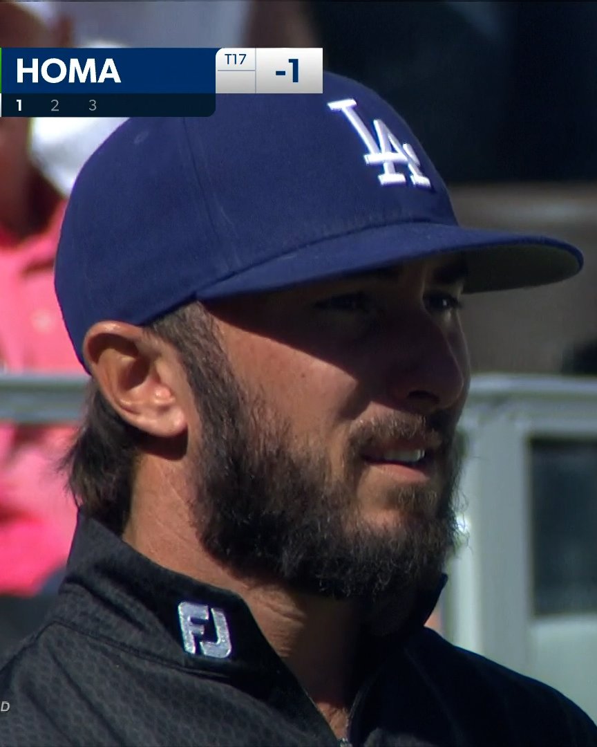 PGATour's tweet photo. 🧢 @MaxHoma23 repping the @Dodgers on 16 🔥 https://t.co/E4gSRoGiK3
