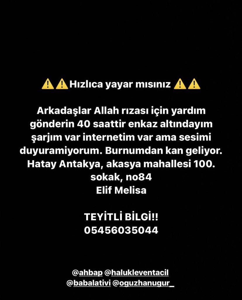 HATAY ANTAKYA ❗️

#Deprem <a href="/BabalaTv/">BaBaLa TV</a> <a href="/OguzhanUgur/">Oğuzhan Uğur</a> 
<a href="/ahbap/">Ahbap</a>