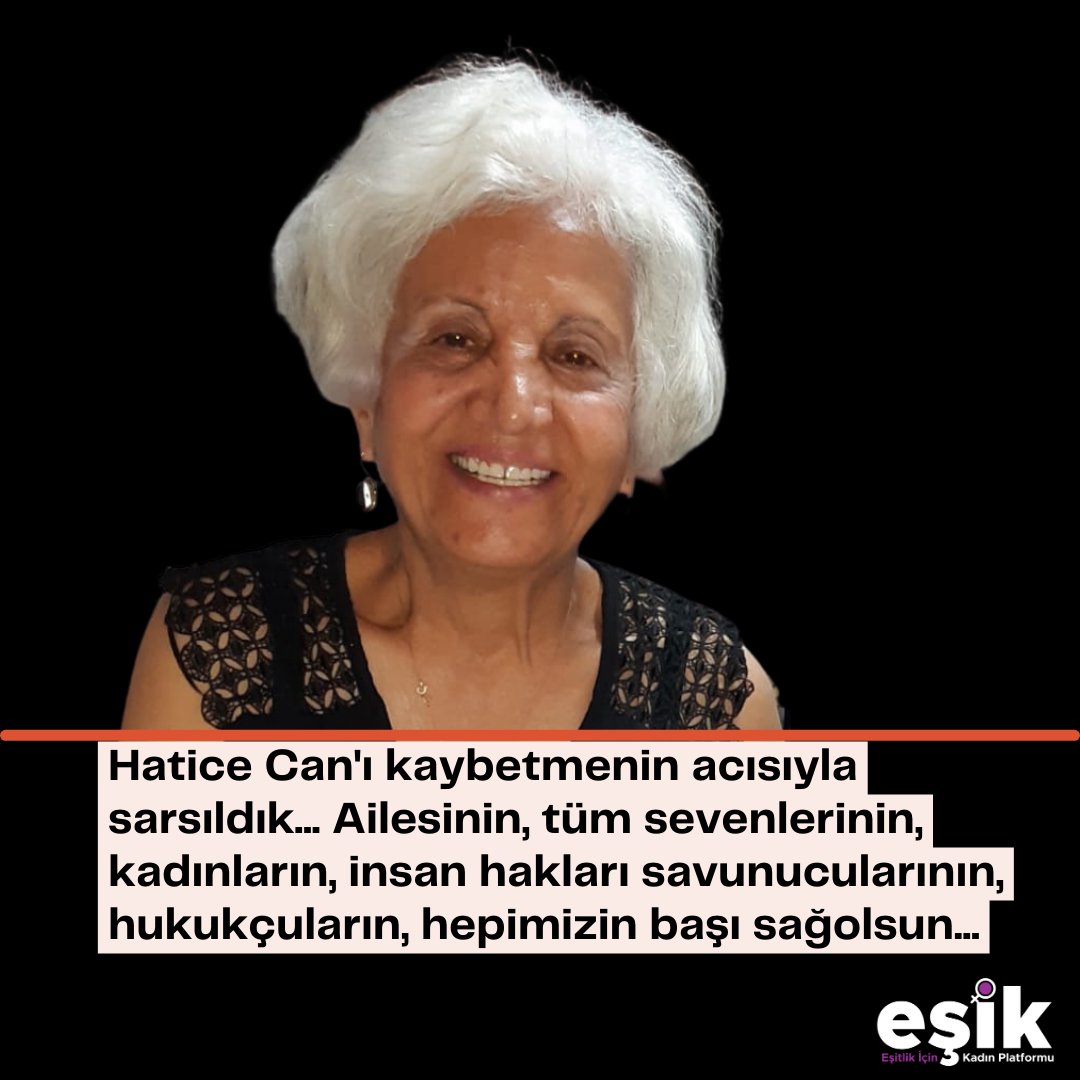 esik_platform's tweet photo. Kadın ve insan hakları savunucusu Av. Hatice Can'ı kaybettik... Ailesinin, tüm sevenlerinin, kadınların, insan hakları savunucularının, hukukçuların, hepimizin başı sağolsun...
Görevini yerine getirmeyenlerin, sorumluların peşinde olacağız çünkü Hatice Can böyle yapardı...#deprem https://t.co/3WuP4qUaYd