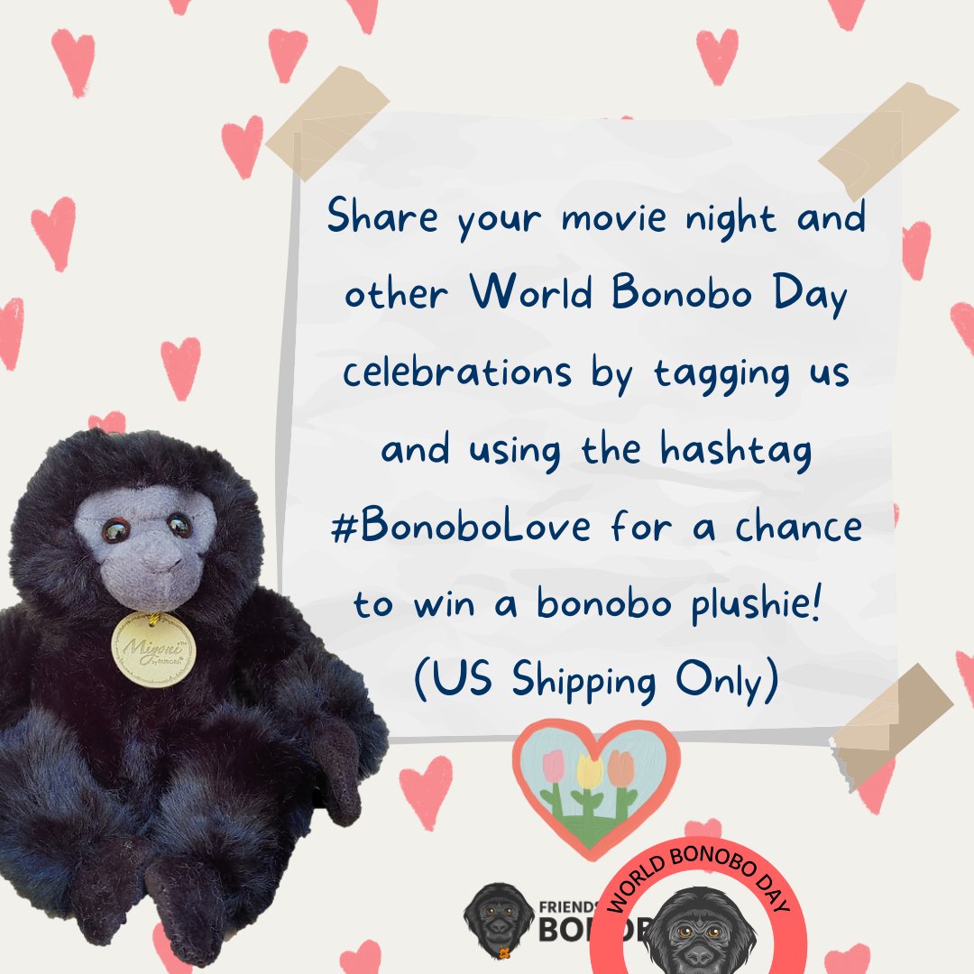 Lola_ya_Bonobo's tweet photo. Spend this #WorldBonoboDay 2/14 with your loved ones and our WBD movie night! Cozy up with a pot of bonobo tea and watch “Bonobos Back to the Wild”, or a series of videos on our YouTube channel.
#BonoboLove #Bonobos #MovieNight #Movie #Animals #DateNight #FunIdea #Valentines https://t.co/K1vNpL0TQb