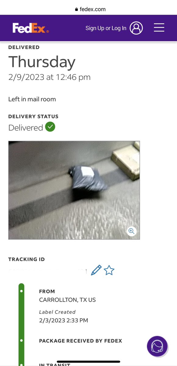 itsjulialee's tweet image. Does anyone else get anxiety over package deliveries? @FedEx delivered my package, sent a blurry photo, and I haven’t seen it… #fedex #lostpackage #missingpackage